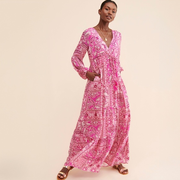 Anthropologie Pink Maxi Dress, BTFL-Life Size Small - Picture 1 of 7